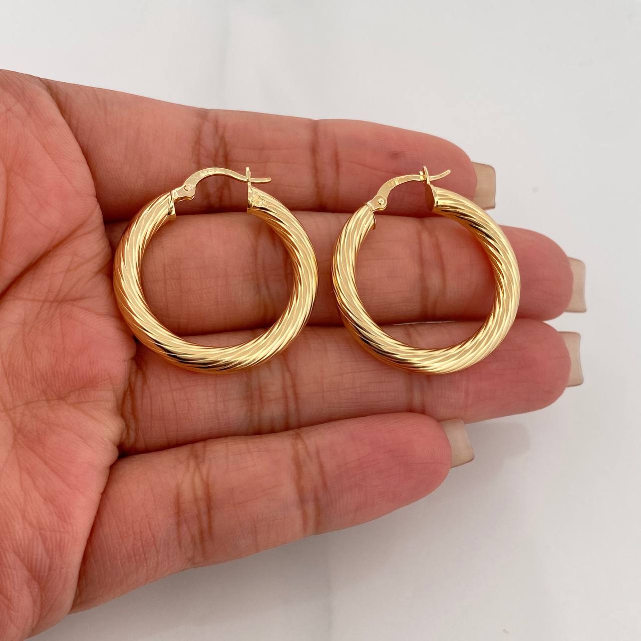 Candongas Lore 4 g / 3 cm Oro Amarillo 18K