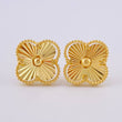 Topos Trebol Diamantados 3.5 g / 11.8 mm Oro Amarillo 18K