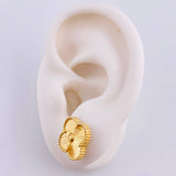 Topos Trebol Diamantados 3.5 g / 11.8 mm Oro Amarillo 18K