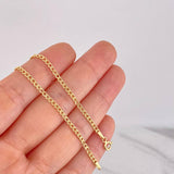 Cadena Mini Cubana 2.35g / 45cm / 2.3mm Oro Amarillo 18K