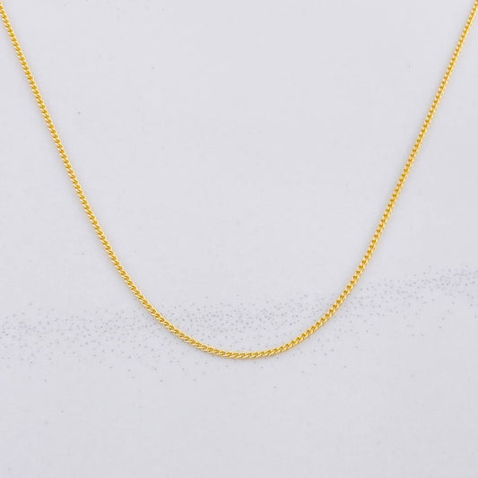 Cadena Mini Cubana 1.7g / 45cm / 0.95mm Oro Amarillo 18K