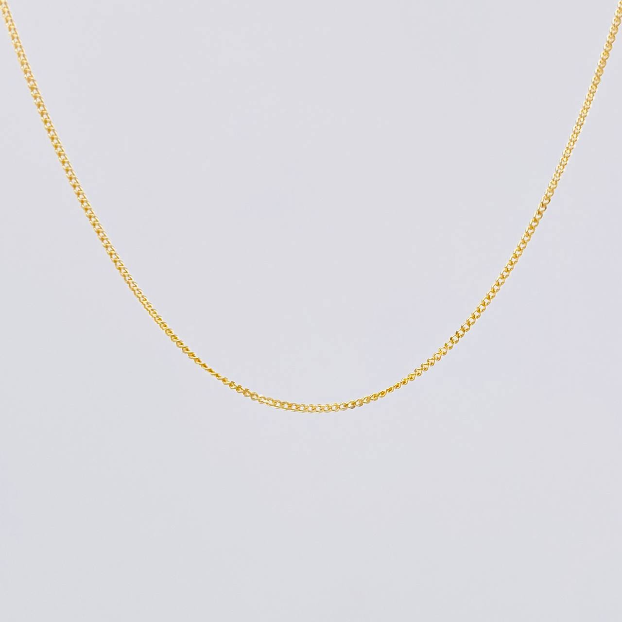Cadena Mini Cubana 1.7g / 45cm / 0.95mm Oro Amarillo 18K