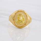 Anillo Rostro Cristo 2.7g / T11 Oro Amarillo 18K