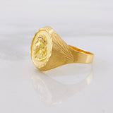 Anillo Rostro Cristo 2.6g / T9 Oro Amarillo 18K