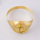 Anillo Rostro Cristo 2.55g / T10 Oro Amarillo 18K