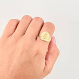 Anillo Rostro Cristo 2.55g / T8 Oro Amarillo 18K