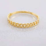 Anillo Cubano 1.1g / T7 Oro Amarillo 18K