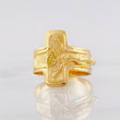Anillo Cruz Cristo 3.65g / T9 Oro Amarillo 18K