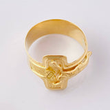 Anillo Cruz Cristo 3.65g / T9 Oro Amarillo 18K