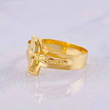 Anillo Cruz Cristo 2g / T11 3/4 Oro Amarillo 18K