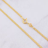 Cadena China 2.6g / 45cm / 1.4mm Oro Amarillo 18K
