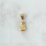 Dije Bolsa de Dinero 0.55gr / 2cm / Cargador Liso Oro Amarillo 18K