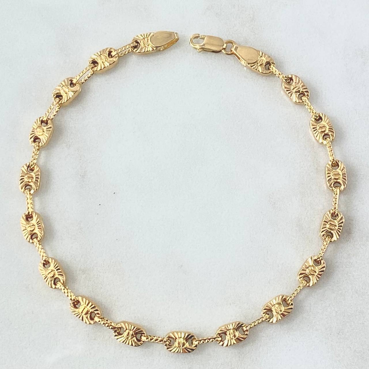 Pulso GC Texturizado Tornillo 4.5gr / 20cm / 4.5mm Diamantado Oro Amarillo 18K