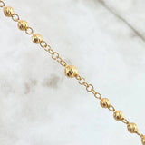 Rosario Virgen Milagrosa 13.1gr / 50cm / 5mm-4mm Cruz Lazo Cristo Diamantado Oro Amarillo 18K