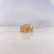 Anillo Corazones 5.35gr / T8 / Circones Blancos Oro Amarillo 18K $