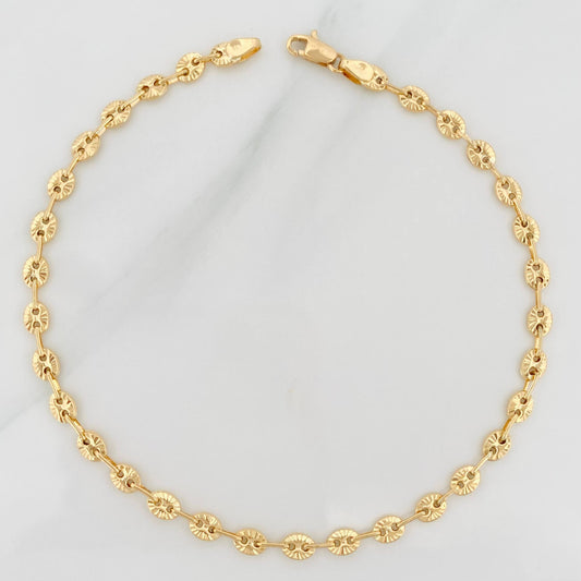 Tobillera Gc 3.5g / 23.5cm / 3.86mm Oro Amarillo 18K
