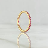 Anillo Churumbela Petit 1.5gr / T6 1/2 / Circones Fucsia Oro Amarillo 18K