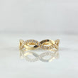 Anillo Infinito Eleuso 1.5gr / T6 / Circones Blancos Oro Amarillo 18K