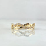 Anillo Infinito Eleuso 1.5gr / T6 / Circones Blancos Oro Amarillo 18K