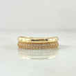 Anillo Argolla Churumbela Abultada 2.95gr / T5 3/4 / Circones Blancos Oro Amarillo 18K