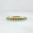 Anillo Argolla Churumbela 1.5gr / T6 1/4 / Esmeraldas 12pts Oro Amarillo 18K (Joya)