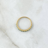 Anillo Argolla Churumbela 1.5gr / T6 1/4 / Esmeraldas 12pts Oro Amarillo 18K (Joya)