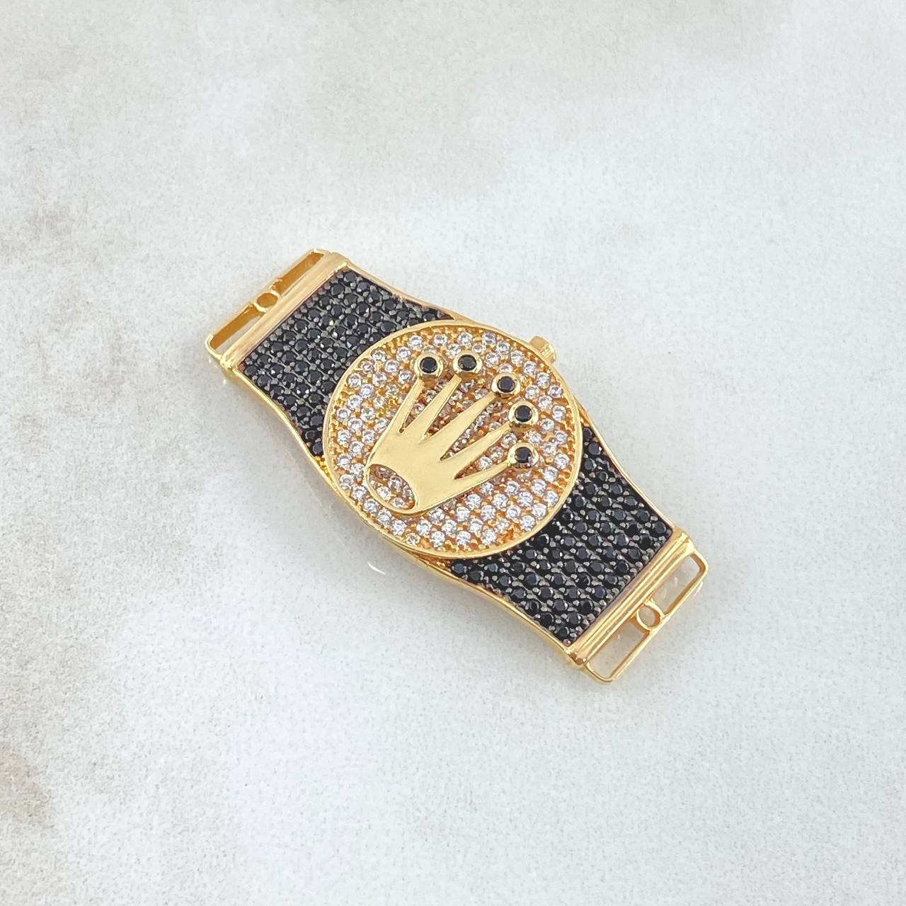 Herraje Corona RX 7.2gr / 3.7cm / Circones Negros Blancos Oro Amarillo 18K