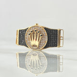Herraje Corona RX 7.2gr / 3.7cm / Circones Negros Blancos Oro Amarillo 18K