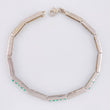 Pulso Intercarlado Esmeraldas 1,16Qts 6.85 g / 19 cm / 2.9 mm Plata 925