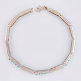 Pulso Intercarlado Esmeraldas 1,16Qts 6.85 g / 19 cm / 2.9 mm Plata 925