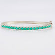 Pulso Aro Tupido Esmeraldas 1.16Qts 7 g / 18.3 cm / 3.2 mm Plata 925