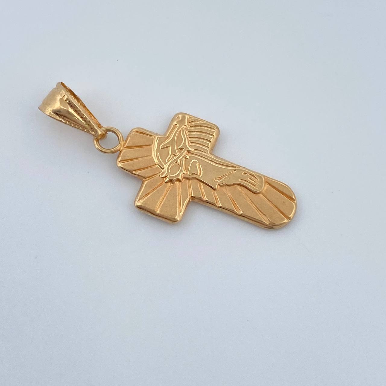 Dije Cruz Rostro Cristo 0.75gr / 2.7cm / Oro Amarillo 18K &