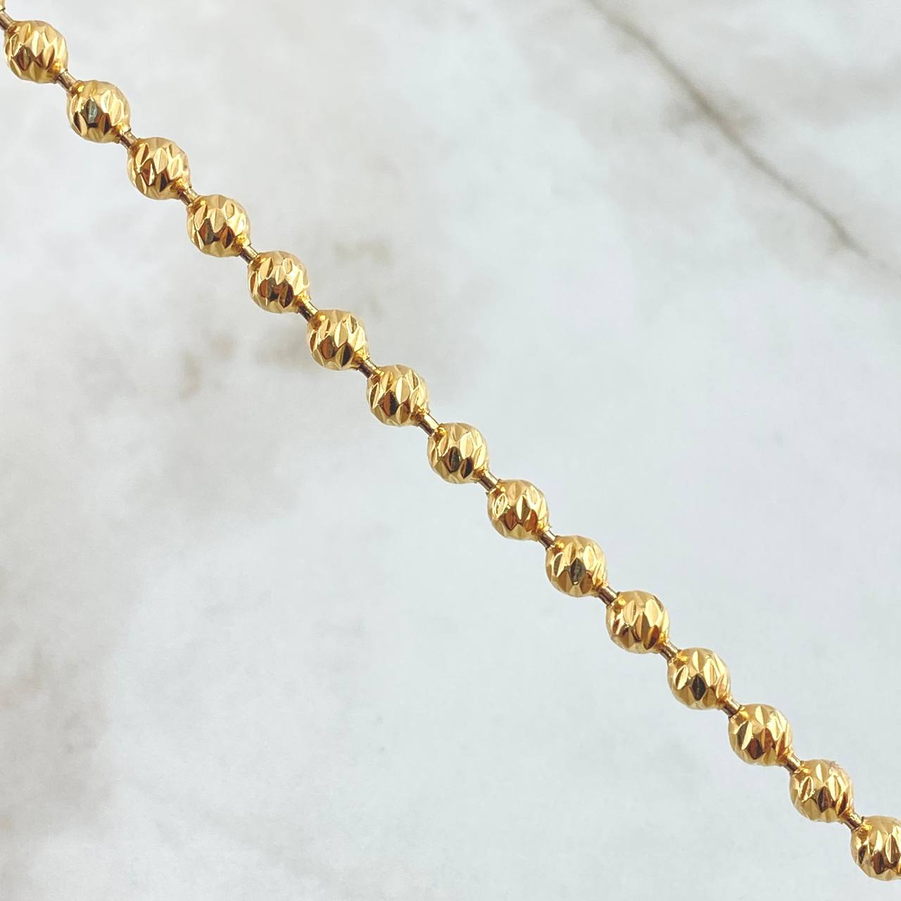 Cadena Militar Diamantada 32.11gr / 60cm / 5mm Oro Amarillo 18K