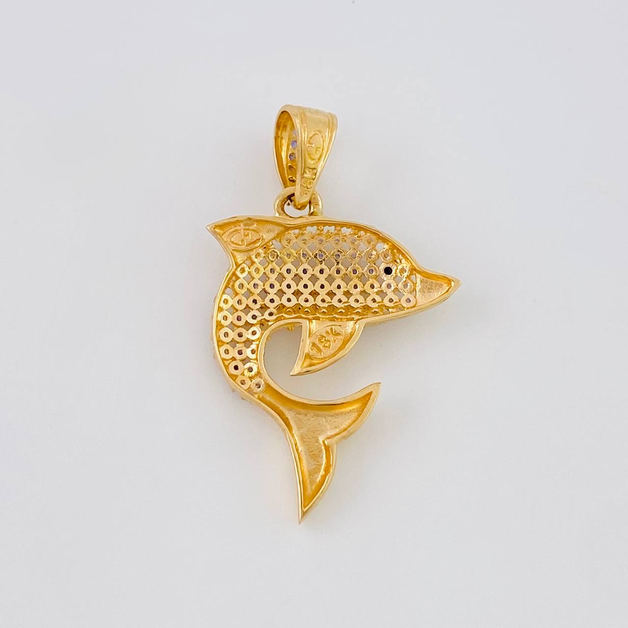 Dije Delfin tupido 2.5g / 3cm Oro Amarillo 18K