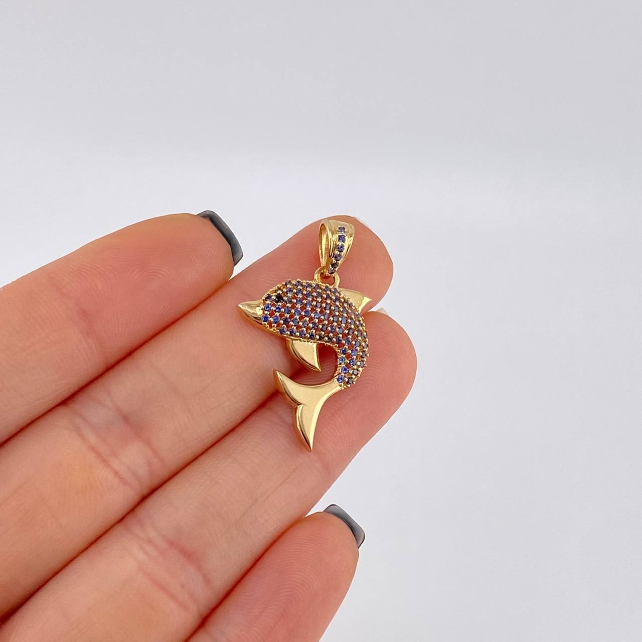 Dije Delfin tupido 2.5g / 3cm Oro Amarillo 18K
