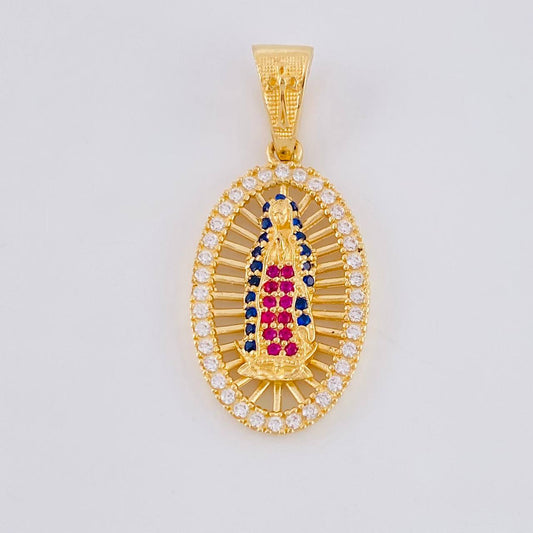Dije Canasta virgen guadalupe 3.65g / 3.2cm Oro Amarillo 18K