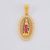 Dije Canasta virgen guadalupe 3.65g / 3.2cm Oro Amarillo 18K