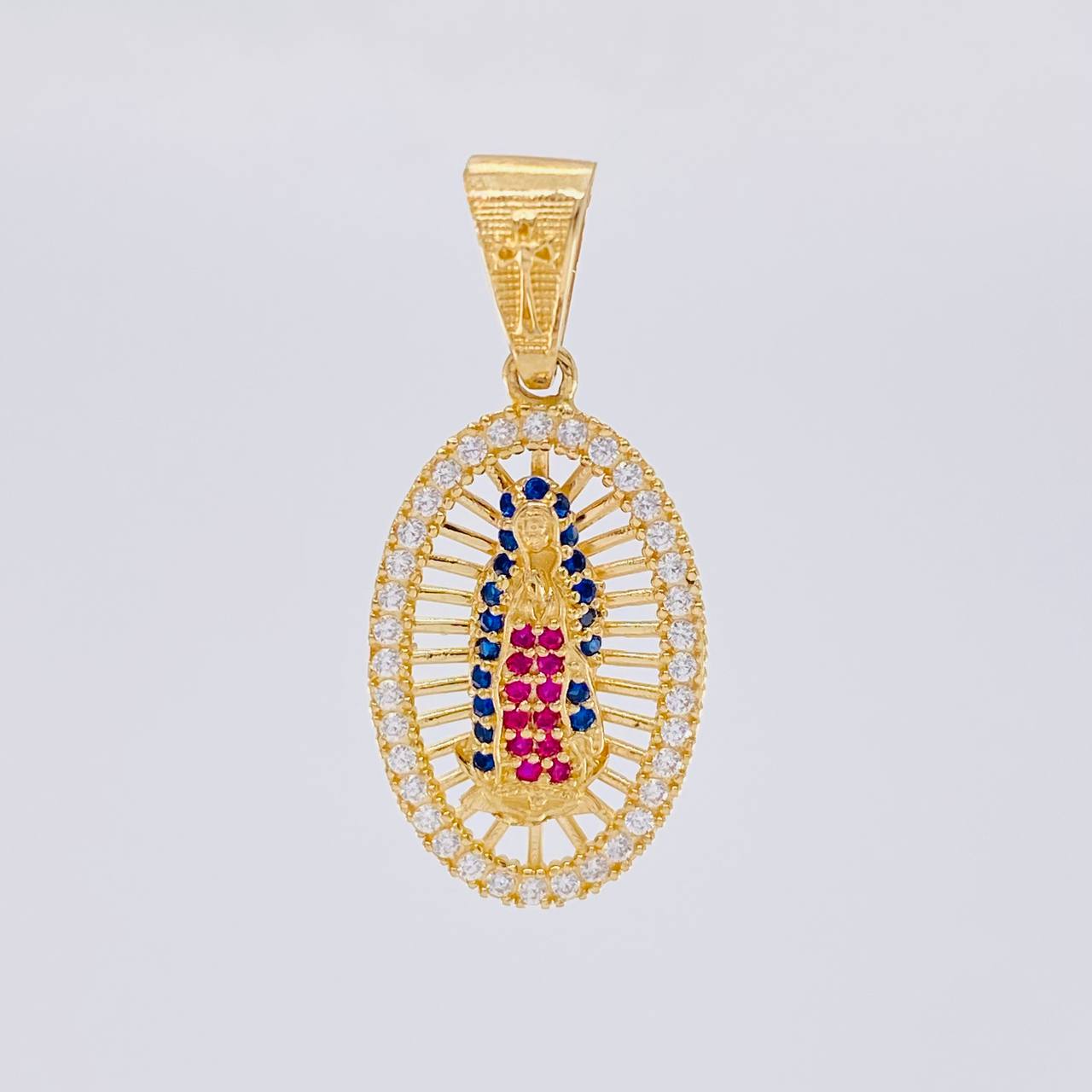 Dije Canasta virgen guadalupe 3.65g / 3.2cm Oro Amarillo 18K