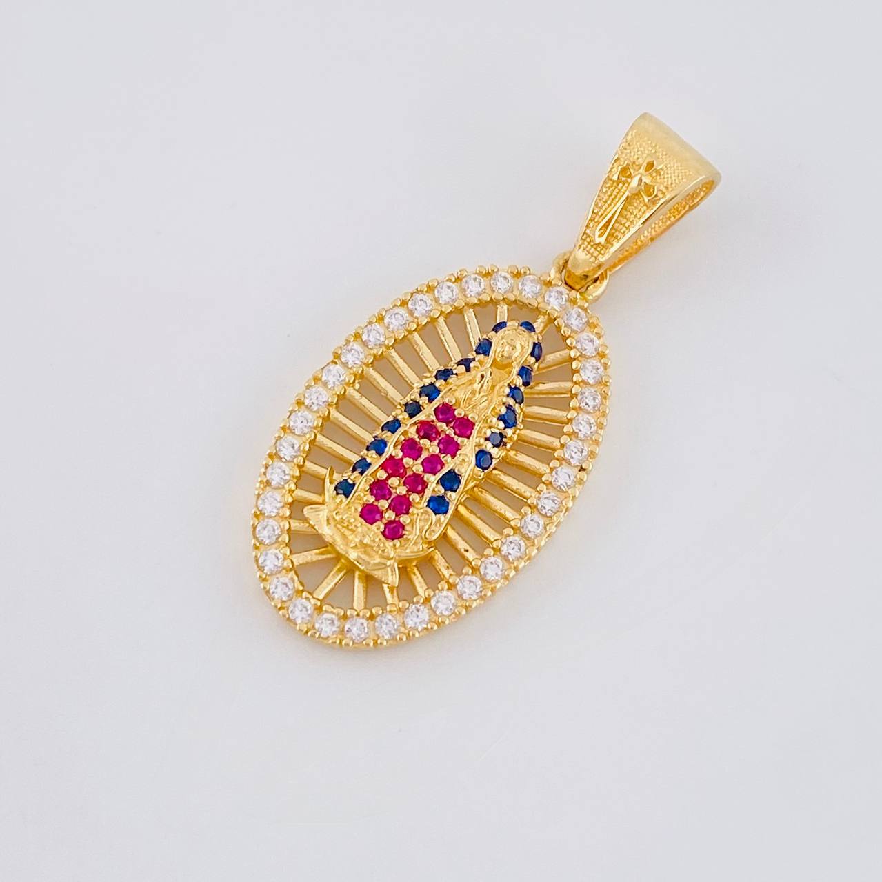 Dije Canasta virgen guadalupe 3.65g / 3.2cm Oro Amarillo 18K