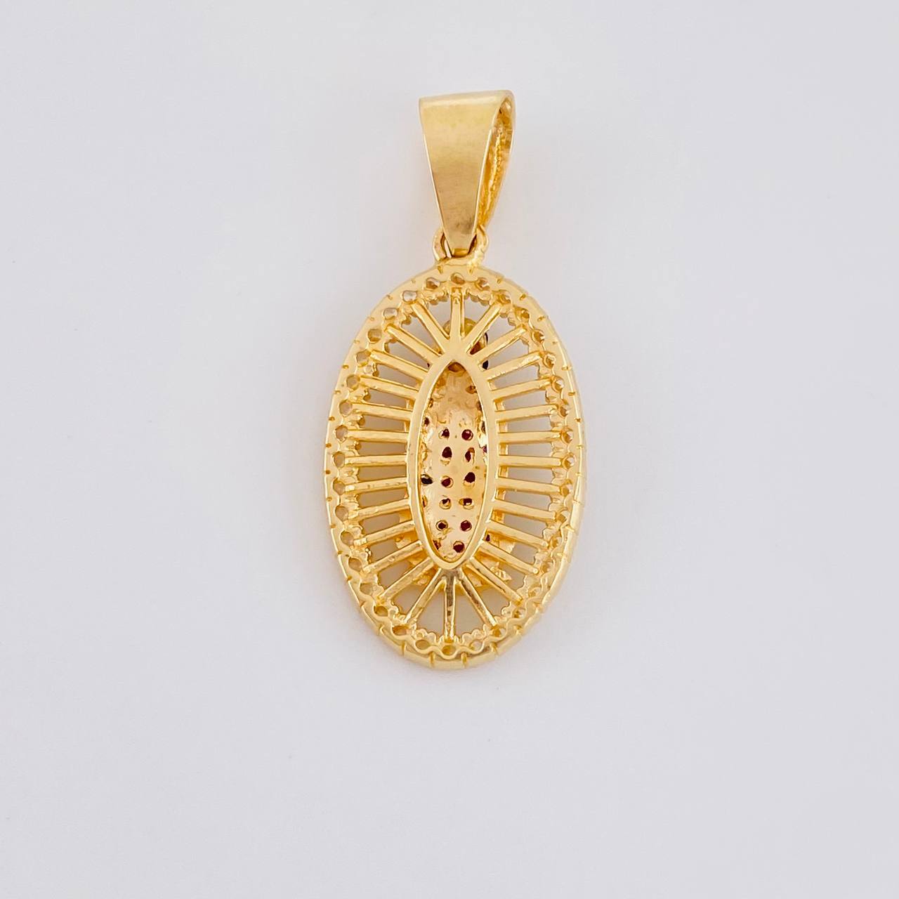 Dije Canasta virgen guadalupe 3.65g / 3.2cm Oro Amarillo 18K