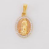 Dije Virgen guadalupe diamantado 1.95g / 2cm Tres Oros 18K