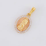 Dije Virgen guadalupe diamantado 1.95g / 2cm Tres Oros 18K