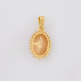 Dije Circular virgen guadalupe 1.95g / 2cm Dos Oros Amarillo Rosa 18K