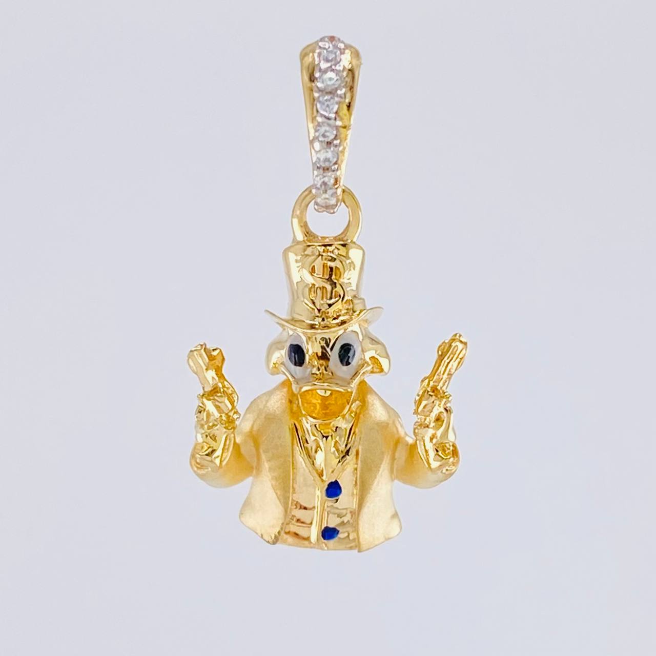 Dije Pato pistolas 2.4g / 2.5cm Oro Amarillo 18K