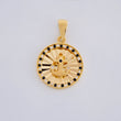 Dije Circulo ancla diamanatado 2.4g / 2.5cm Oro Amarillo 18K