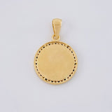 Dije Circulo ancla diamanatado 2.4g / 2.5cm Oro Amarillo 18K