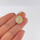 Dije Medalla circular san miguel 3.15g / 2.5cm Tres Oros 18K
