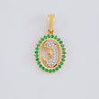 Dije Virgen maria 1.9g / 2.2cm Dos Oros Amarillo Blanco 18K