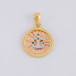 Dije Circulo ancla diamanatado 2.8g / 2.5cm Tres Oros 18K