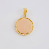 Dije Circulo ancla diamanatado 2.8g / 2.5cm Tres Oros 18K